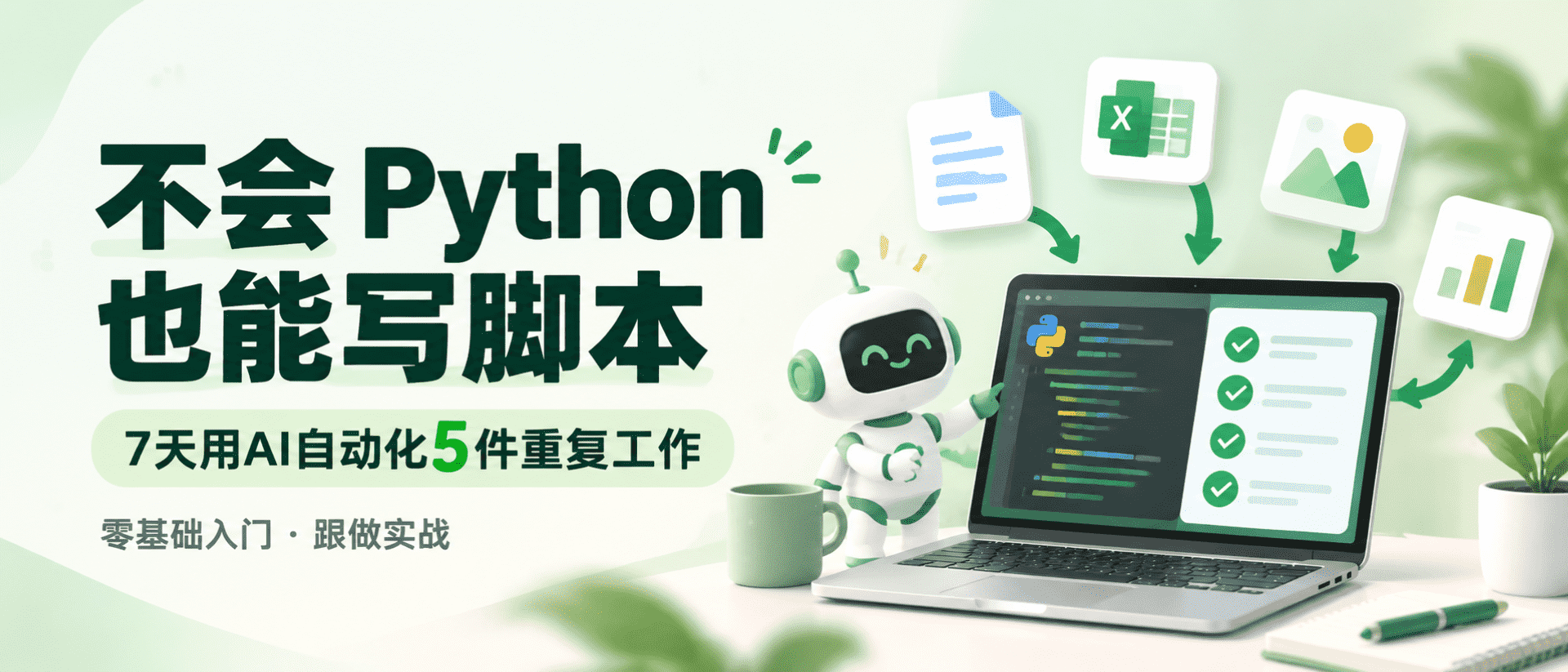 不会Python也能写脚本：7天用AI自动化5件重复工作 webbanner