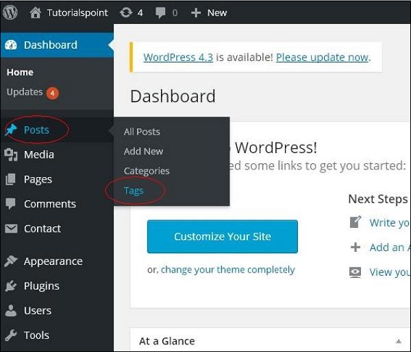 WordPress Edit Tags